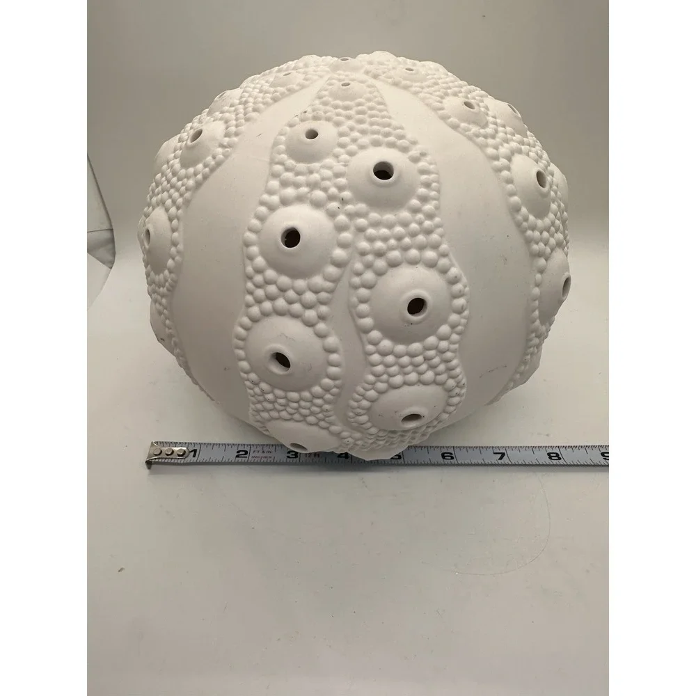 Translucent‎ Porcelain Sea Urchin Lamp Shade Coastal Sculptural 6